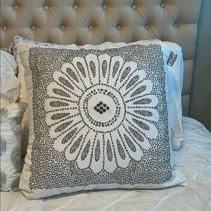 Elegant gray and White Decorative Pillow